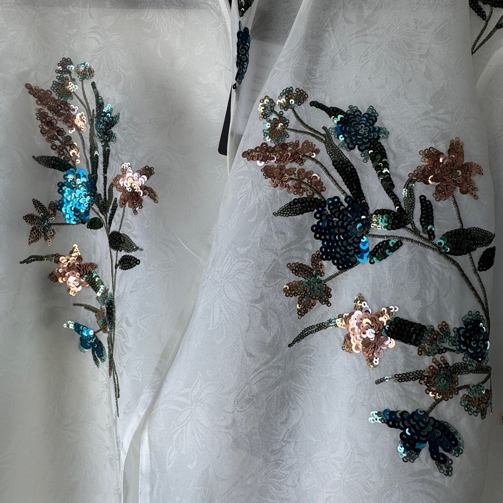 Rich Radi Q’S Silk floral sequin blouse - Picture 11 of 12